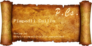 Pimpedli Csilla névjegykártya